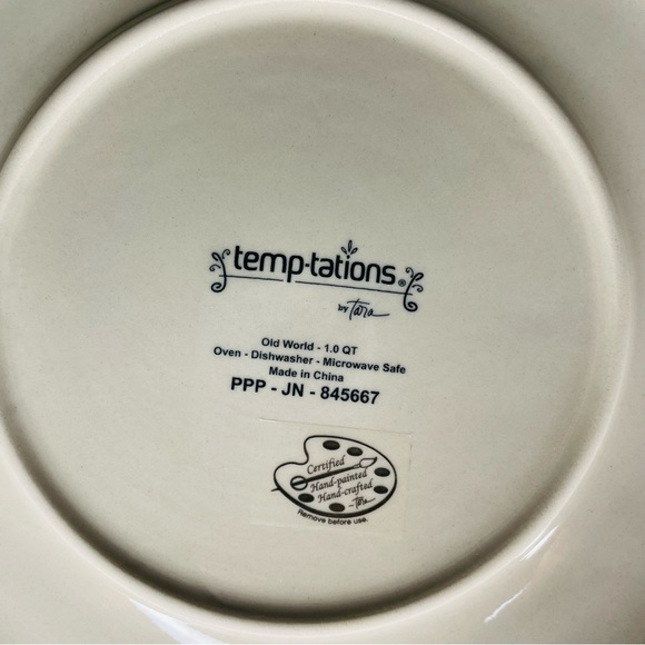 Temp-tations Tara old world floral stacking bowls pans lid 1qt 2qt 3 qt broken - Picture 4 of 9